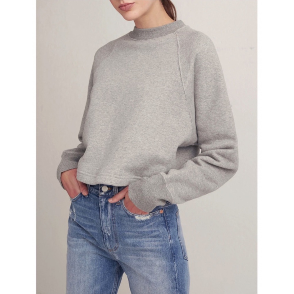 Gray Crop Crewneck